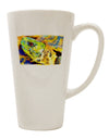 Elegant Conical Latte Coffee Mug with Menacing Turtle Watercolor Design - TooLoud-Conical Latte Mug-TooLoud-White-Davson Sales