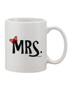 Elegant Coordinated Set - Mrs Bow Printed 11 oz Coffee Mug by TooLoud-11 OZ Coffee Mug-TooLoud-White-Davson Sales