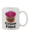 Elegant Cream-Filled Pink Cupcake Design on a Premium 11 oz Coffee Mug - Crafted by a Drinkware Expert-11 OZ Coffee Mug-TooLoud-White-Davson Sales