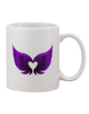 Elegant Dark Angel Wings Black and Purple Heart Printed 11 oz Coffee Mug - TooLoud-11 OZ Coffee Mug-TooLoud-White-Davson Sales