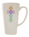 Elegant Easter Egg Cross Faux Applique 16 Ounce Conical Latte Coffee Mug - Perfect for Coffee Connoisseurs TooLoud-Conical Latte Mug-TooLoud-White-Davson Sales