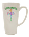 Elegant Easter Egg Cross Faux Applique 16 Ounce Conical Latte Coffee Mug - TooLoud-Conical Latte Mug-TooLoud-White-Davson Sales