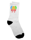 Elegant Easter Egg-themed Adult Crew Socks with Bow - by TooLoud-Socks-TooLoud-White-Ladies-4-6-Davson Sales
