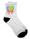 Elegant Easter Egg-themed Adult Short Socks with Bow - by TooLoud-Socks-TooLoud-White-Ladies-4-6-Davson Sales