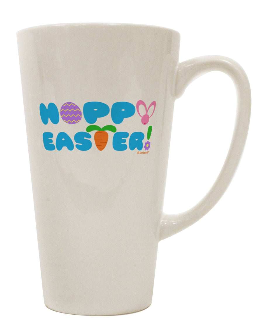 Elegant Easter-themed 16 Ounce Conical Latte Coffee Mug - Expertly Crafted by TooLoud-Conical Latte Mug-TooLoud-White-Davson Sales