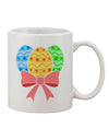 Elegant Easter-themed Bow Printed 11 oz Coffee Mug - Expertly Crafted by TooLoud-11 OZ Coffee Mug-TooLoud-White-Davson Sales