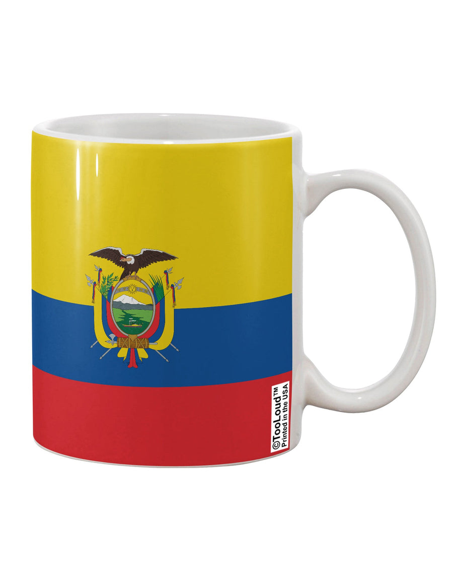 Elegant Ecuador Flag AOP Printed 11 oz Coffee Mug - Perfect for All Over Print Enthusiasts TooLoud-11 OZ Coffee Mug-TooLoud-White-Davson Sales