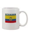 Elegant Ecuadorian Flag Printed 11 oz Coffee Mug - TooLoud-11 OZ Coffee Mug-TooLoud-White-Davson Sales