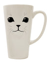 Elegant Feline-Inspired 16 Ounce Conical Latte Coffee Mug - Crafted by a Drinkware Expert-Conical Latte Mug-TooLoud-White-Davson Sales