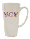 Elegant Floral-themed 16 Ounce Conical Latte Coffee Mug - Crafted by a Drinkware Expert-Conical Latte Mug-TooLoud-White-Davson Sales