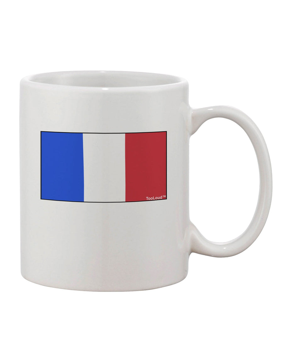 Elegant French Flag - France Inspired 11 oz Coffee Mug by TooLoud-11 OZ Coffee Mug-TooLoud-White-Davson Sales