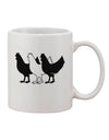 Elegant French Hens Design on a Premium 11 oz Coffee Mug - TooLoud-11 OZ Coffee Mug-TooLoud-White-Davson Sales