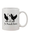 Elegant French Hens Text Printed 11 oz Coffee Mug - TooLoud-11 OZ Coffee Mug-TooLoud-White-Davson Sales