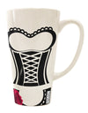 Elegant French Maid AOP 16 Ounce Conical Latte Coffee Mug - Perfect for All Over Print Designs - TooLoud-Conical Latte Mug-TooLoud-White-Davson Sales