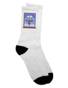 Elegant Frosty Window Design Adult Crew Socks - TooLoud-Socks-TooLoud-White-Ladies-4-6-Davson Sales