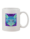 Elegant Geometric Feline Inverted Print 11 oz Coffee Mug - TooLoud-11 OZ Coffee Mug-TooLoud-White-Davson Sales