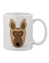 Elegant German Shepherd Dog Themed 11 oz Coffee Mug - Expertly Crafted by TooLoud-11 OZ Coffee Mug-TooLoud-White-Davson Sales