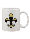 Elegant Golden Fleur de Lis 11 oz Coffee Mug - TooLoud-11 OZ Coffee Mug-TooLoud-White-Davson Sales