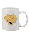 Elegant Golden Retriever Dog Themed 11 oz Coffee Mug - Expertly Crafted by TooLoud-11 OZ Coffee Mug-TooLoud-White-Davson Sales