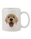 Elegant Golden Retriever Puppy Face Adorned 11 oz Coffee Mug - TooLoud-11 OZ Coffee Mug-TooLoud-White-Davson Sales