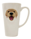 Elegant Golden Retriever Puppy Face Conical Latte Coffee Mug - Perfect for Savoring Your Favorite Beverages TooLoud-Conical Latte Mug-TooLoud-White-Davson Sales