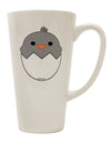 Elegant Gray 16 Ounce Conical Latte Coffee Mug - Perfect for Adorable Hatching Chick Designs by TooLoud-Conical Latte Mug-TooLoud-White-Davson Sales