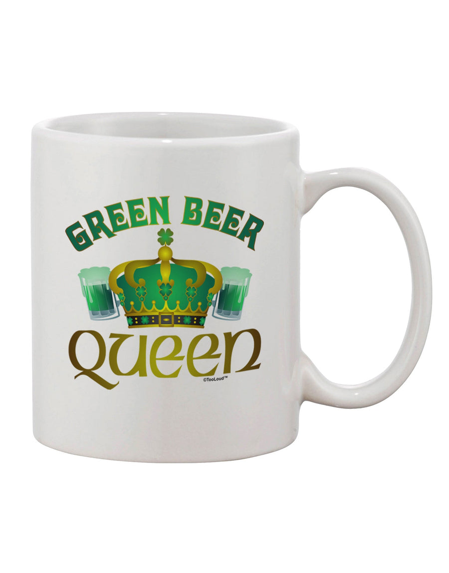 Elegant Green Beer Queen 11 oz Coffee Mug - TooLoud-11 OZ Coffee Mug-TooLoud-White-Davson Sales