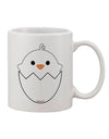 Elegant Hatching Chick - Exquisite White Printed 11 oz Coffee Mug by TooLoud-11 OZ Coffee Mug-TooLoud-White-Davson Sales