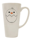 Elegant Hatching Chick - Premium 16 Ounce Conical Latte Coffee Mug by TooLoud-Conical Latte Mug-TooLoud-White-Davson Sales