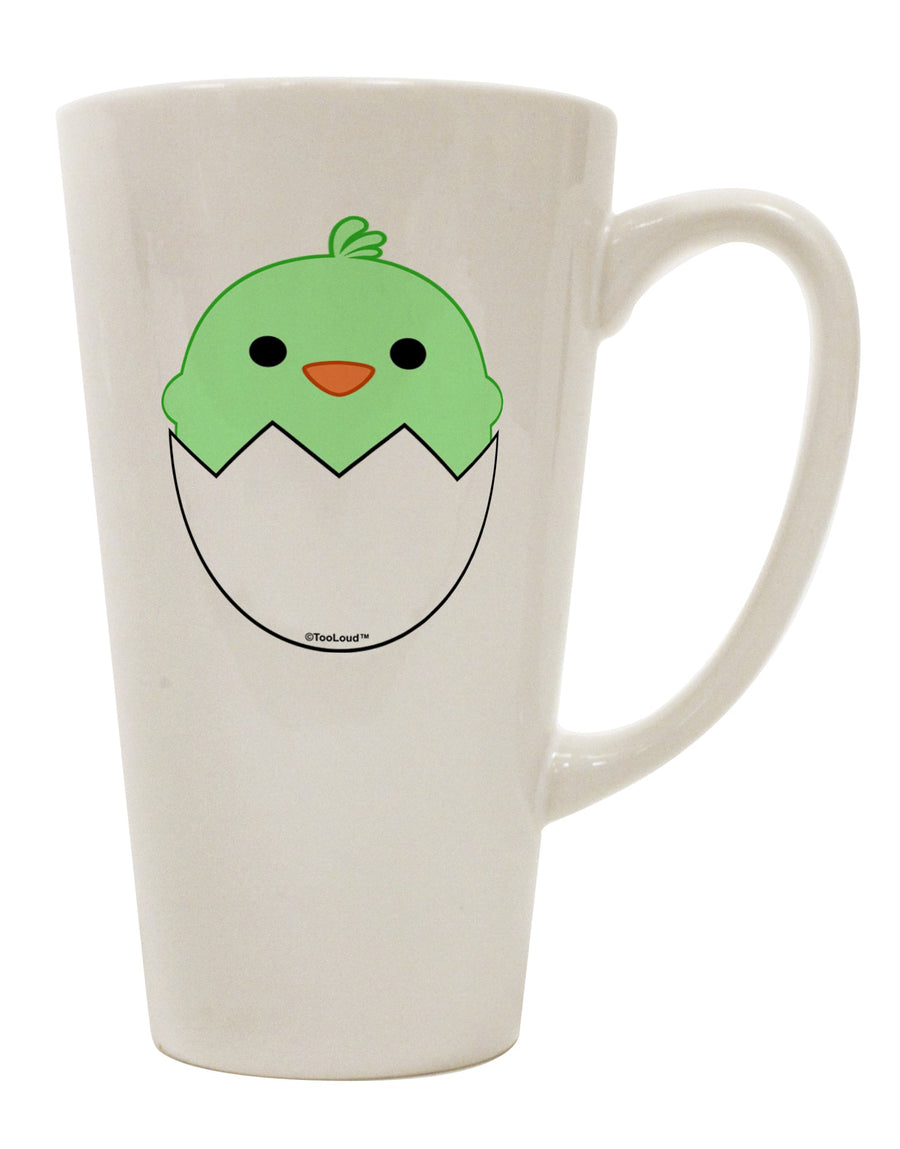 Elegant Hatching Chick - Vibrant Green 16 Ounce Conical Latte Coffee Mug by TooLoud-Conical Latte Mug-TooLoud-White-Davson Sales