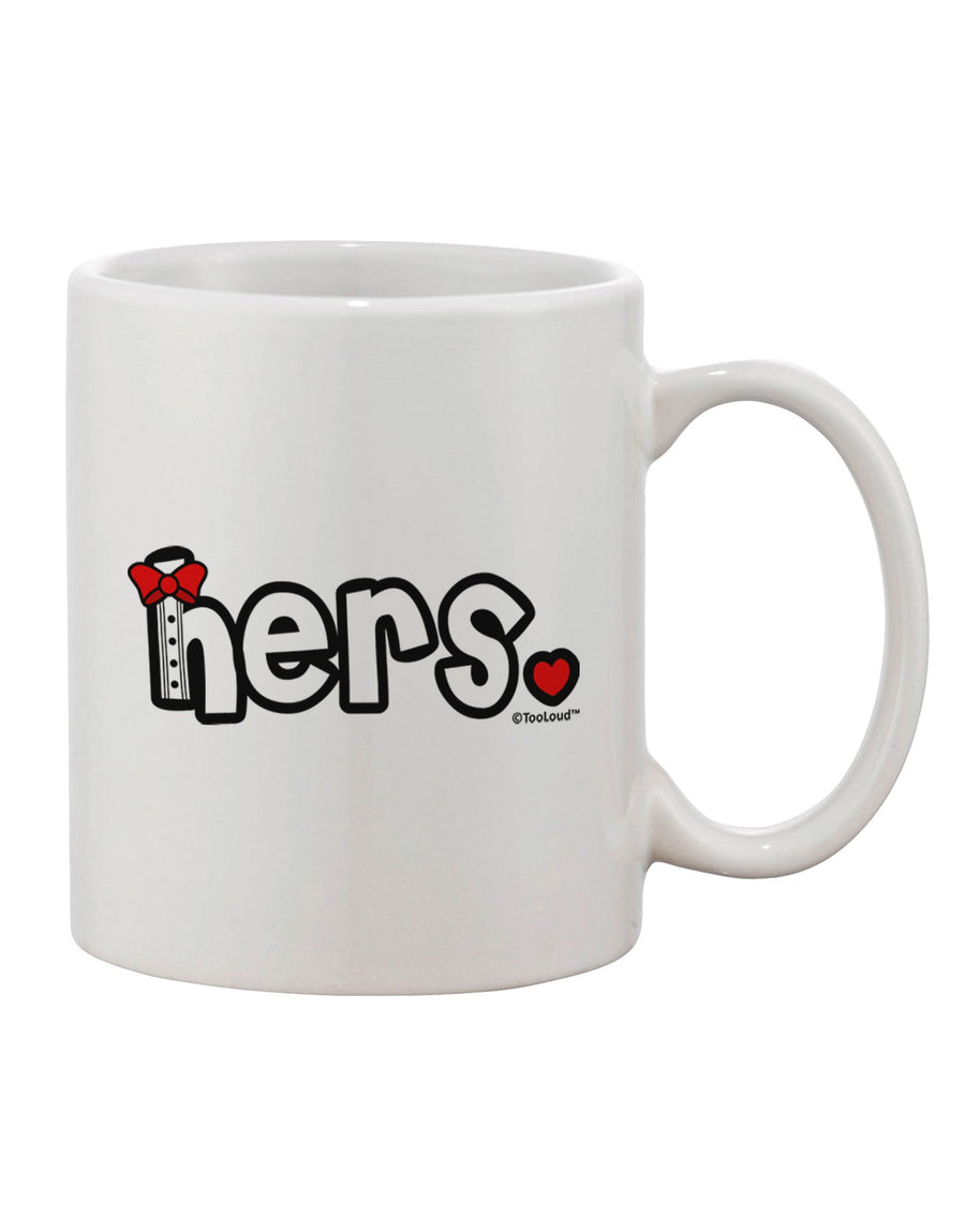 Elegant His and Hers Coordinated Set - Hers - Red Bow Tie Printed 11 oz Coffee Mug by TooLoud-11 OZ Coffee Mug-TooLoud-White-Davson Sales