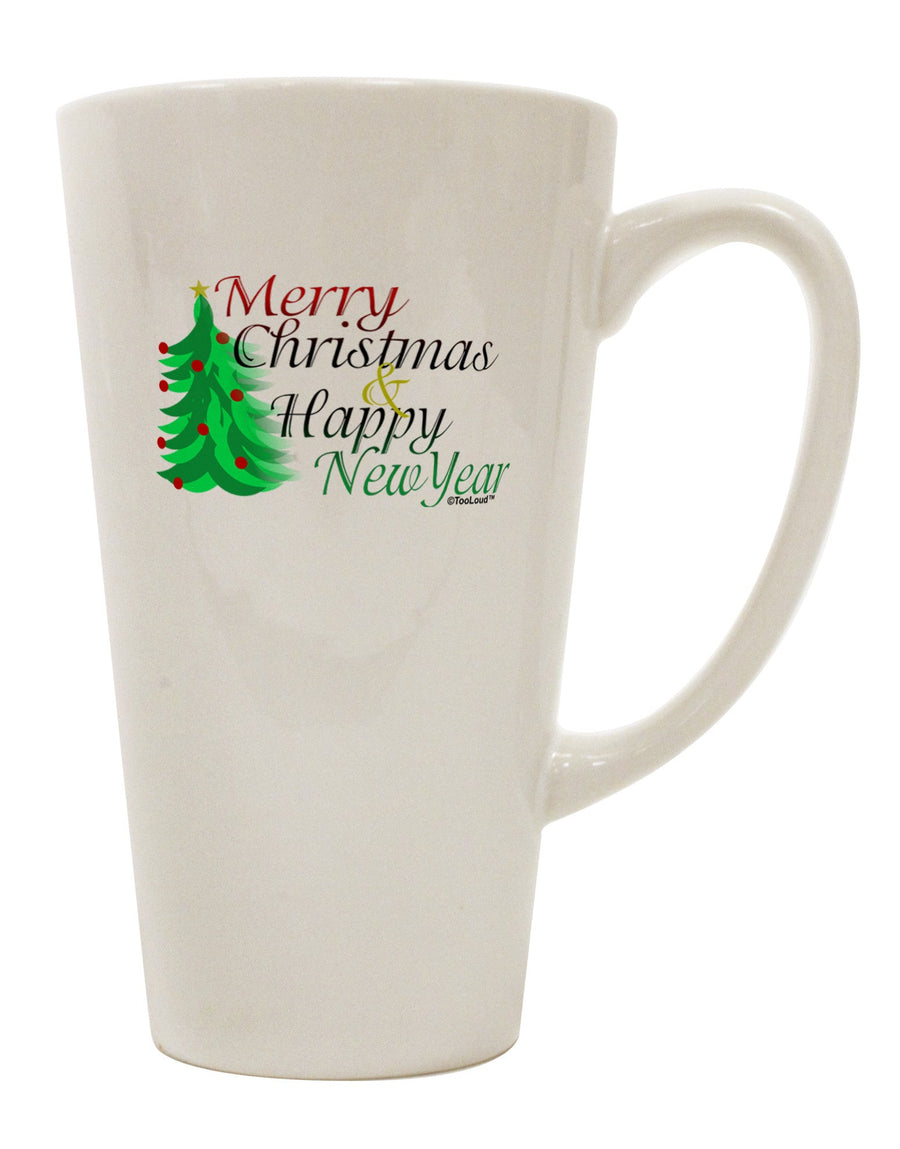 Elegant Holiday Season 16 Ounce Conical Latte Coffee Mug - TooLoud-Conical Latte Mug-TooLoud-White-Davson Sales