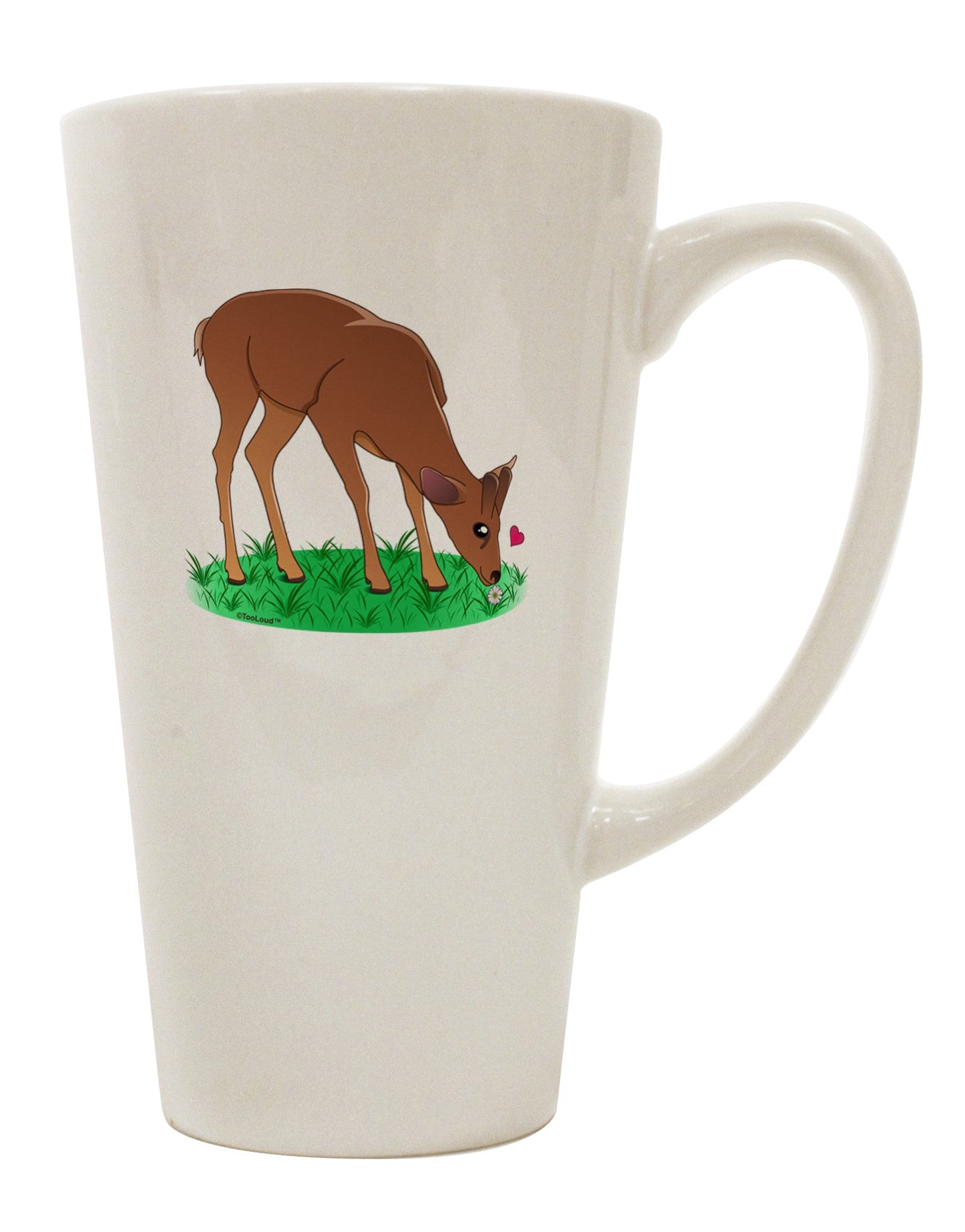 Elegant Infant Deer 16 Ounce Conical Latte Coffee Mug - TooLoud-Conical Latte Mug-TooLoud-White-Davson Sales