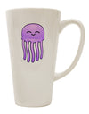 Elegant Jellyfish 16 Ounce Conical Latte Coffee Mug - Expertly Crafted by TooLoud-Conical Latte Mug-TooLoud-White-Davson Sales