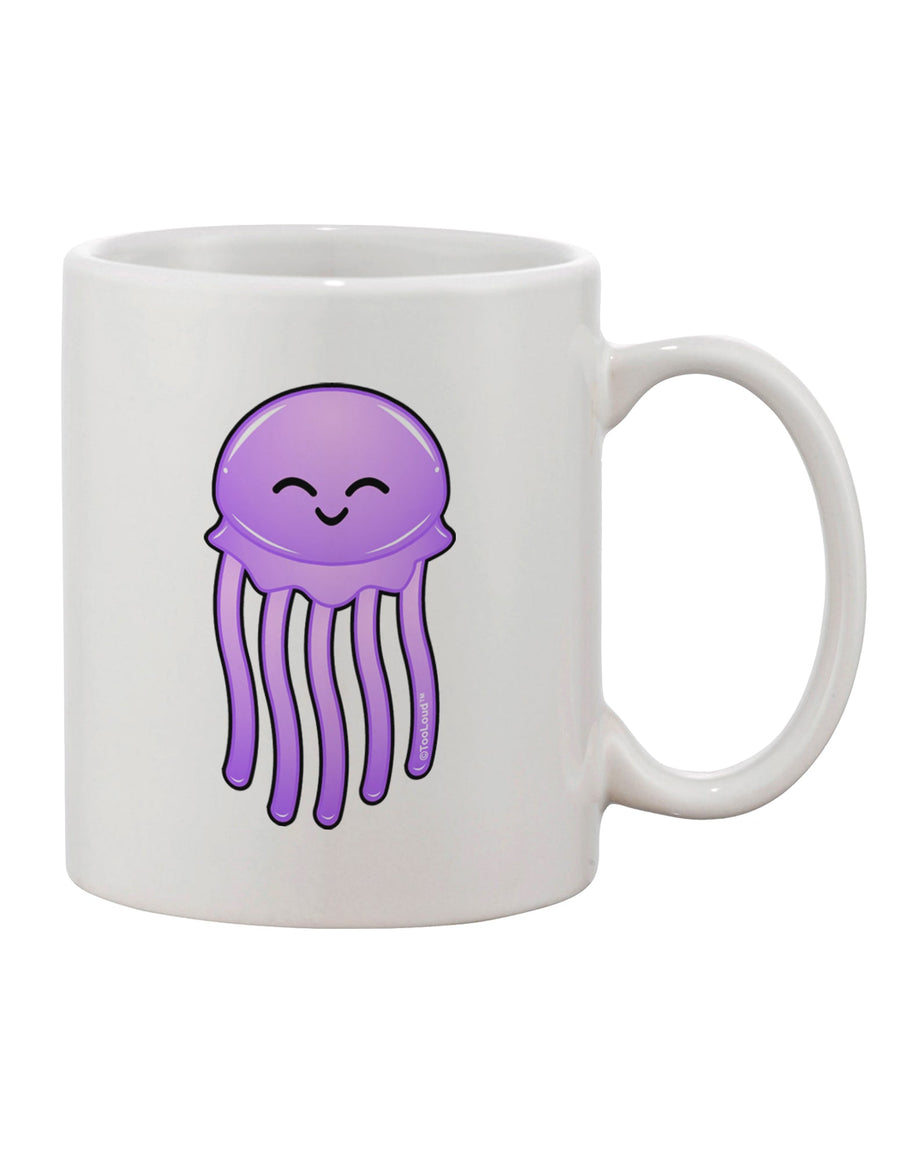 Elegant Jellyfish Patterned 11 oz Coffee Mug - Expertly Crafted by TooLoud-11 OZ Coffee Mug-TooLoud-White-Davson Sales