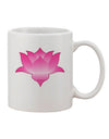 Elegant Lotus Flower Gradient Printed 11 oz Coffee Mug - Expertly Crafted by TooLoud-11 OZ Coffee Mug-TooLoud-White-Davson Sales