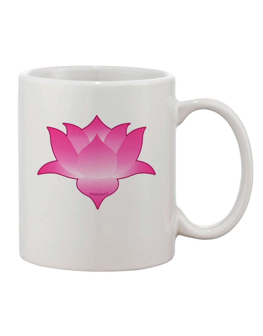 Elegant Lotus Flower Gradient Printed 11 oz Coffee Mug - Expertly Crafted by TooLoud-11 OZ Coffee Mug-TooLoud-White-Davson Sales