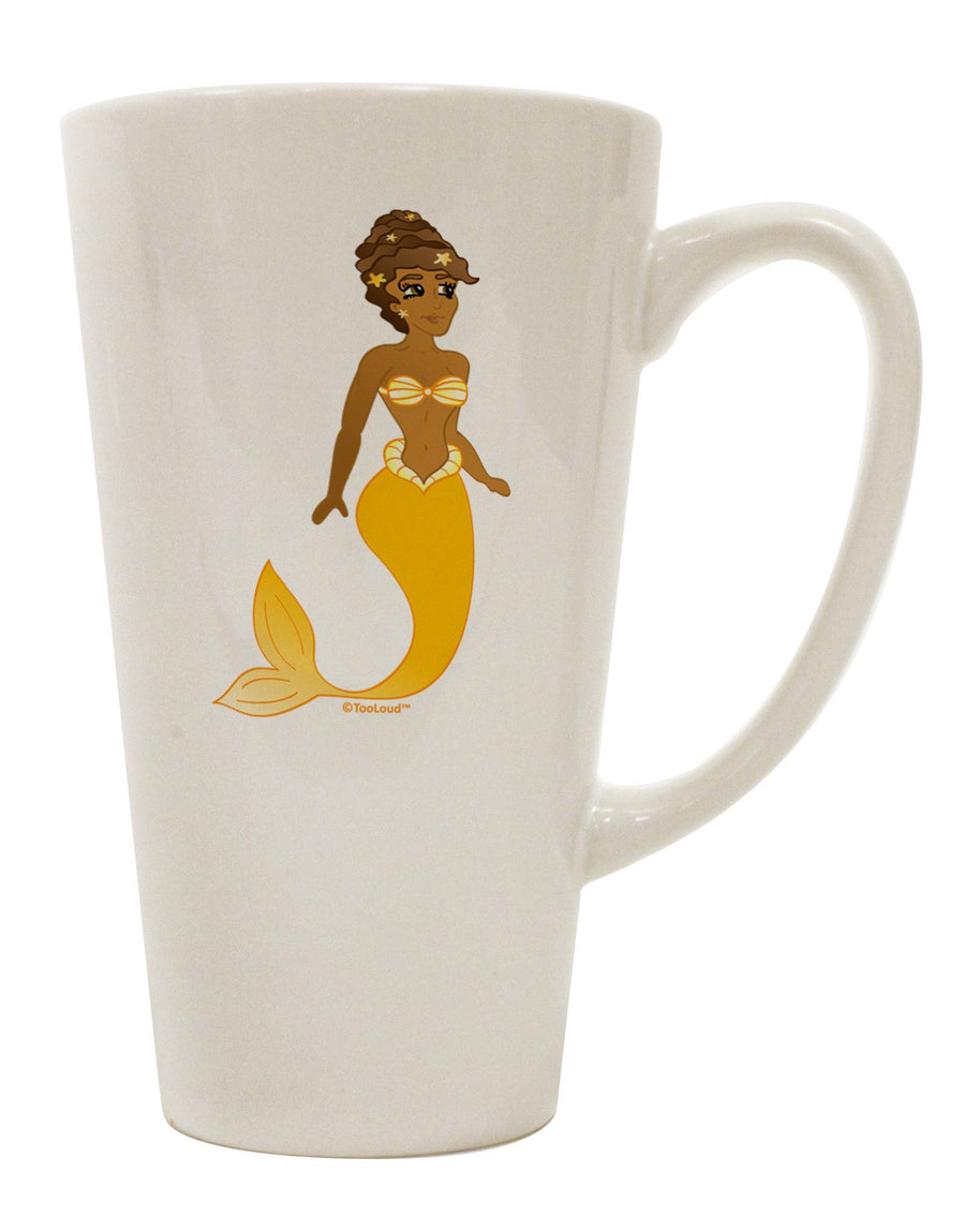 Elegant Mermaid-Inspired Conical Latte Coffee Mug - Perfect for Savoring Your Favorite Beverages - TooLoud-Conical Latte Mug-TooLoud-White-Davson Sales