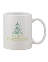 Elegant Merry Christmas Sparkles Printed 11 oz Coffee Mug - Exquisite Drinkware TooLoud-11 OZ Coffee Mug-TooLoud-White-Davson Sales