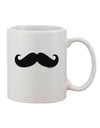 Elegant Mustache Patterned 11 oz Coffee Mug - TooLoud-11 OZ Coffee Mug-TooLoud-White-Davson Sales