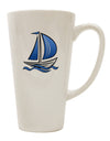 Elegant Nautical-themed 16 Ounce Conical Latte Coffee Mug - TooLoud-Conical Latte Mug-TooLoud-White-Davson Sales