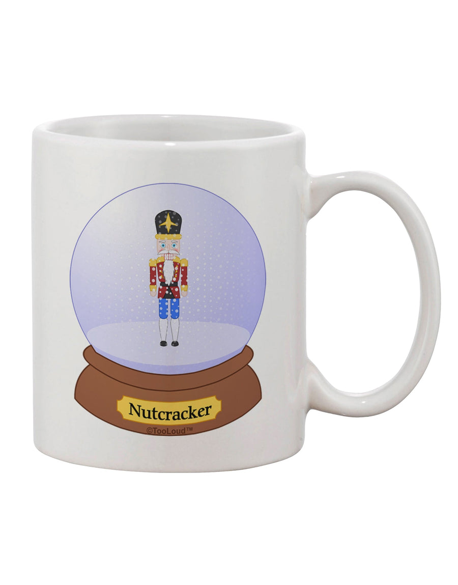 Elegant Nutcracker Snow Globe-themed 11 oz Coffee Mug - A Perfect Addition to Your Drinkware Collection by TooLoud-11 OZ Coffee Mug-TooLoud-White-Davson Sales