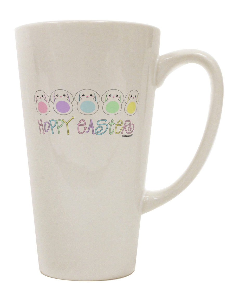 Elegant Pastel Bunnies - Celebrate Easter with a 16 Ounce Conical Latte Coffee Mug by TooLoud-Conical Latte Mug-TooLoud-White-Davson Sales