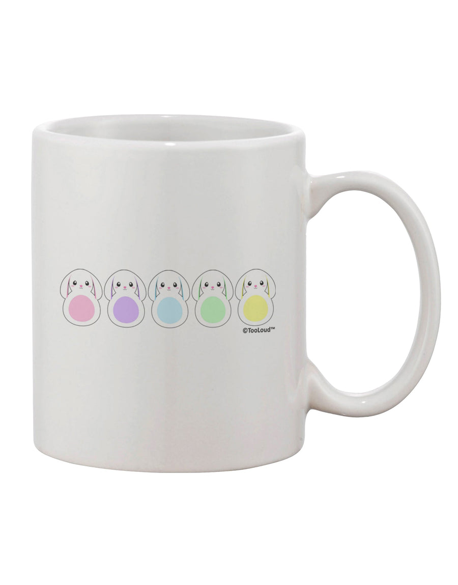 Elegant Pastel Bunny Design 11 oz Coffee Mug - Expertly Crafted by TooLoud-11 OZ Coffee Mug-TooLoud-White-Davson Sales