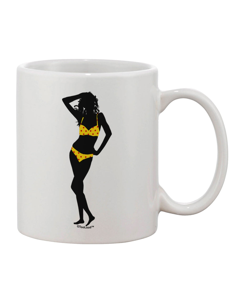 Elegant Polka Dot Bikini Shadow Printed 11 oz Coffee Mug - Expertly Crafted by TooLoud-11 OZ Coffee Mug-TooLoud-White-Davson Sales