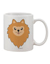 Elegant Pomeranian Dog Themed 11 oz Coffee Mug - Expertly Crafted by TooLoud-11 OZ Coffee Mug-TooLoud-White-Davson Sales