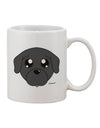 Elegant Pug Dog - Sleek Black Printed 11 oz Coffee Mug by TooLoud-11 OZ Coffee Mug-TooLoud-White-Davson Sales