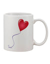 Elegant Red Heart Balloon Patterned 11 oz Coffee Mug - TooLoud-11 OZ Coffee Mug-TooLoud-White-Davson Sales