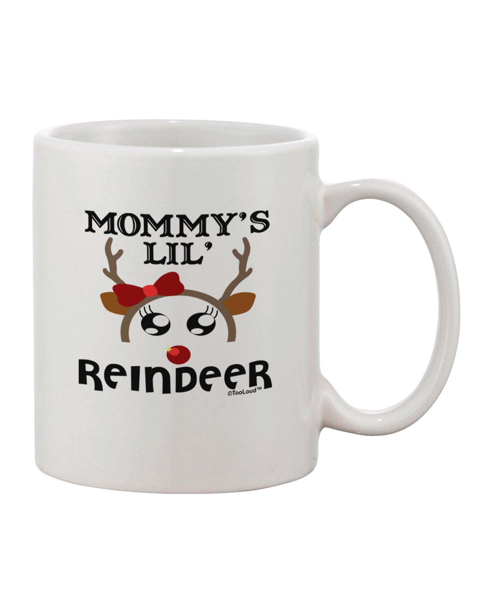 Elegant Reindeer-Themed 11 oz Coffee Mug - Perfect for Moms - TooLoud-11 OZ Coffee Mug-TooLoud-White-Davson Sales