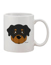 Elegant Rottweiler Dog Themed 11 oz Coffee Mug - Expertly Crafted by TooLoud-11 OZ Coffee Mug-TooLoud-White-Davson Sales